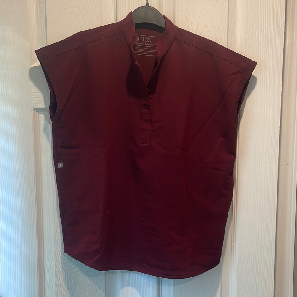Figs Red Tunic Top Contemporary Design